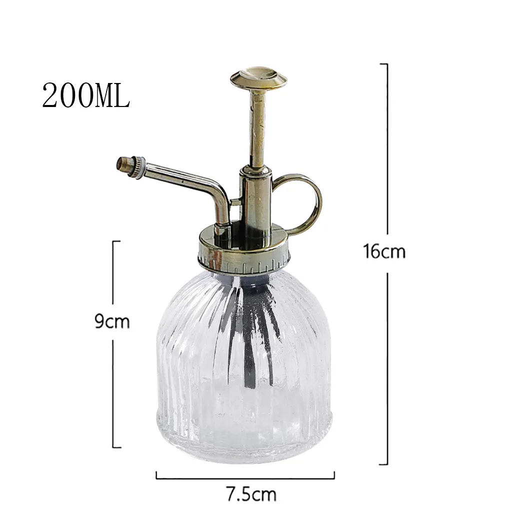 High Quality 7oz Retro Glass Plant Flowers Spray Bottle Embossed Manual Pressing Watering Can Garden Tool FN50 | Дом и сад