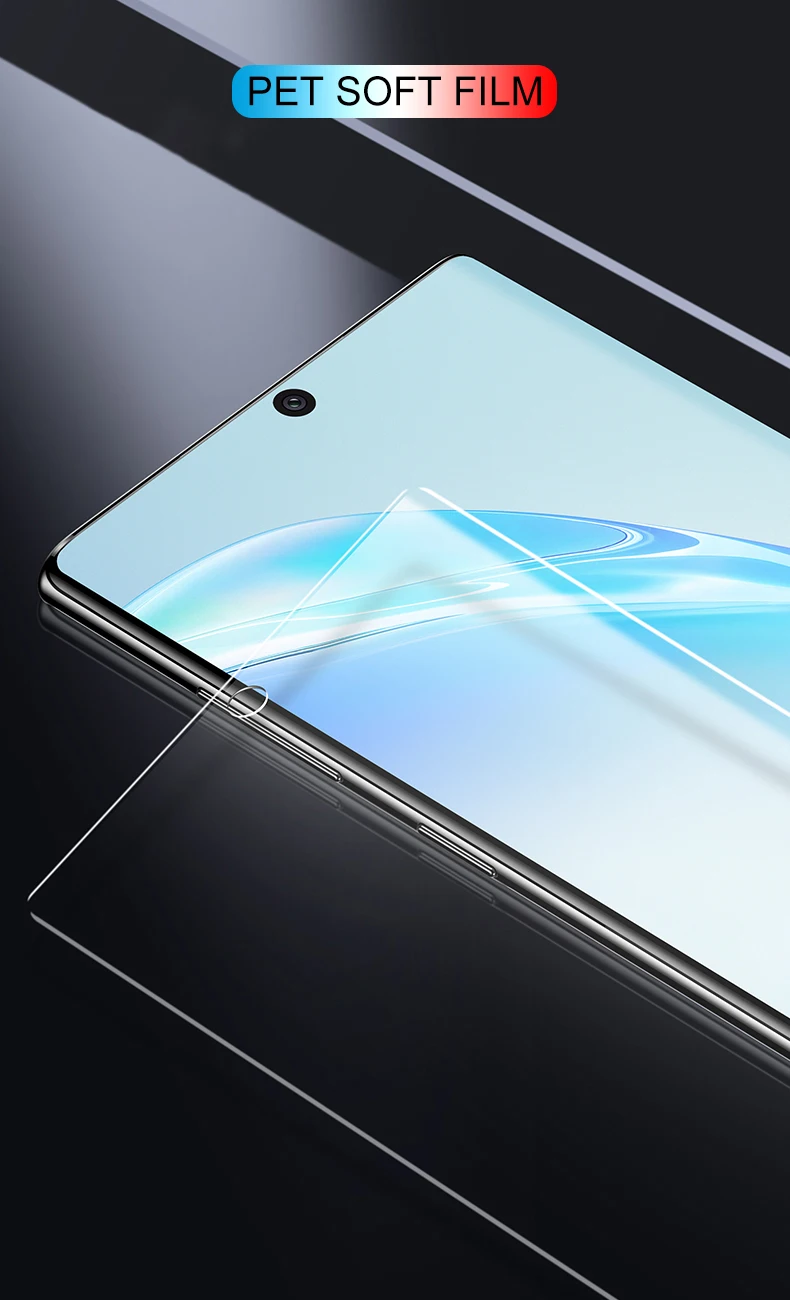 0,1 мм Тонкий Полный протектор экрана для samsung Galaxy Note 10 Pro S10 S9 S8 Plus S7 S6 Edge PET мягкая защитная пленка для экрана