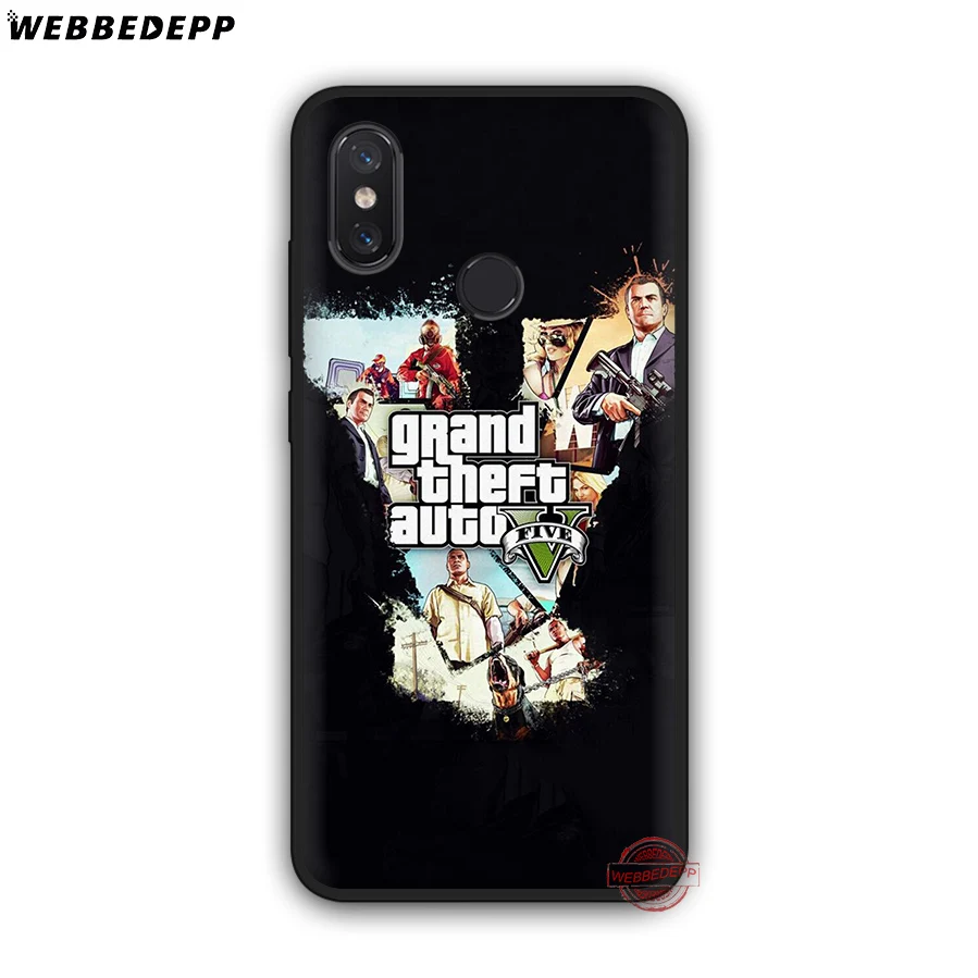 WEBBEDEPP Grand Theft Auto GTA V Soft Case for Xiaomi Mi A3 9 9T 10 Lite CC9E Max 3 Redmi 7A K20 Pro K30 X2 | Мобильные телефоны и
