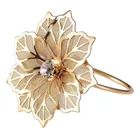 Кольца для салфеток из сплава с цветочным дизайном, кольца для салфеток для свадебных приемов, подарки, праздничное банкетное обеденное Рождественское украшение для стола