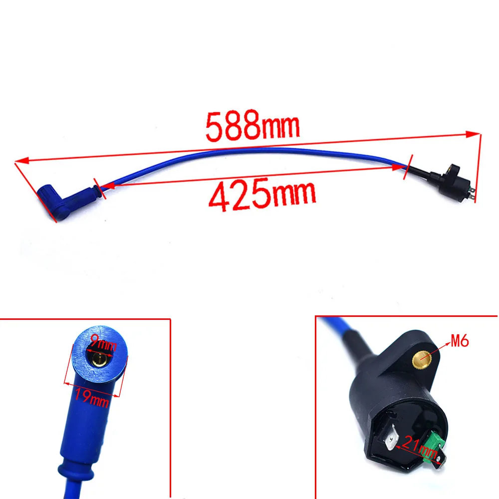 Синяя высокопроизводительная гоночная катушка зажигания 12 В для 50 70 90 110 125 140 150