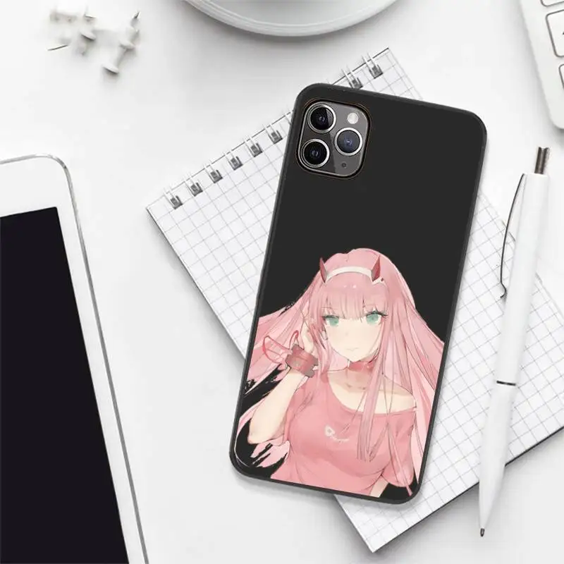 

Zero Two Darling in the FranXX Anime Hard Phone Case Candy Color for iPhone 6 7 8 11 12 s mini pro X XS XR MAX Plus