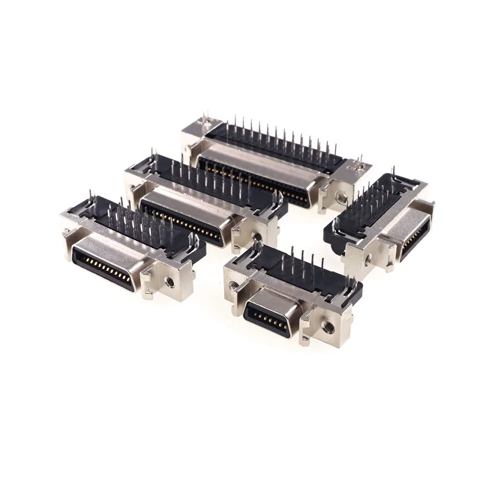 1 шт. гнездовой MDR сервопривод SCSI разъем типа HPCN 14 20 26 36 50 контактный 90 градусов