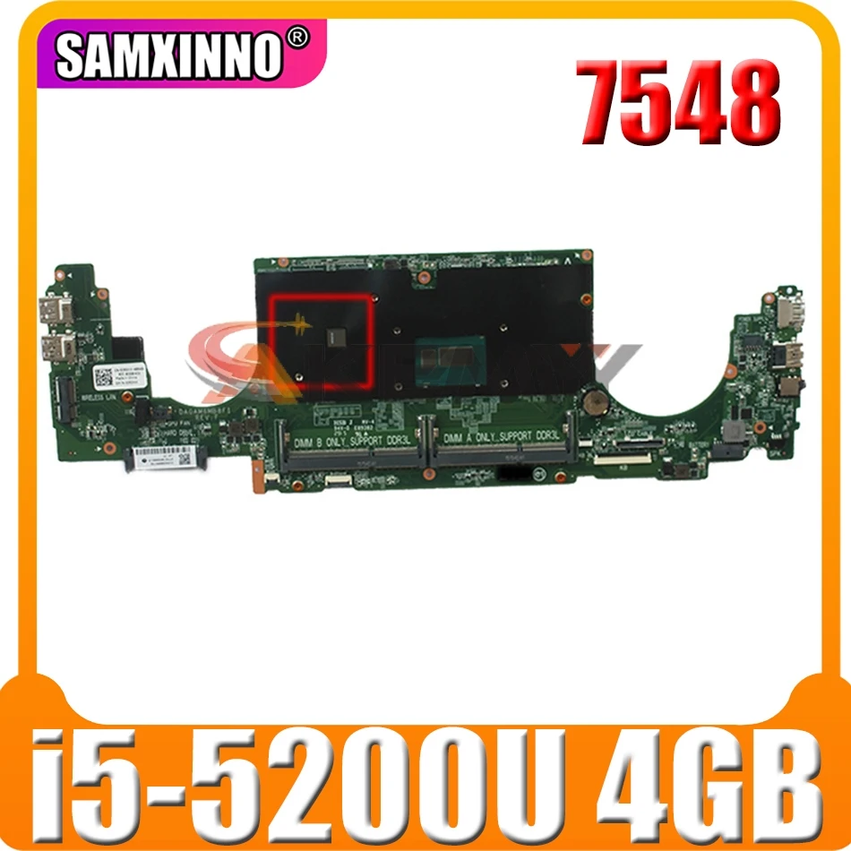 

Original laptop Motherboard For DELL Inspiron 7548 Mainboard CN-0CXNY3 0CXNY3 DA0AM6MB8F1 SR23Y 216-0855000 4GB DDR3