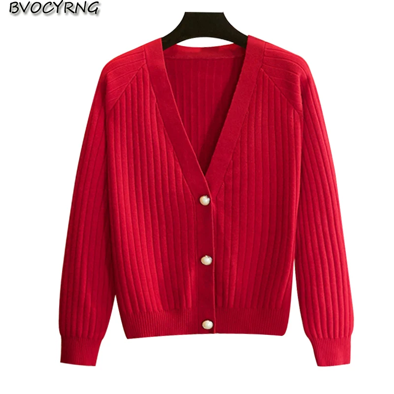 

Autumn and winter new female sweater long-sleeved v-neck thick cardigan coat women short Slim shawl tops jacket A1601