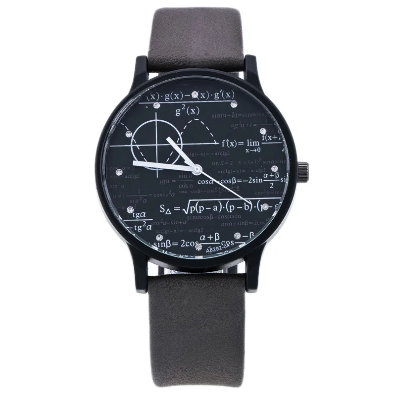 Function 2 Креативные мужские часы с кожаным кварцем mathе Matical Formula, модные наручные часы, мужские повседневные часы Erkek Kol Saati, классические часы - Цвет: Function 2