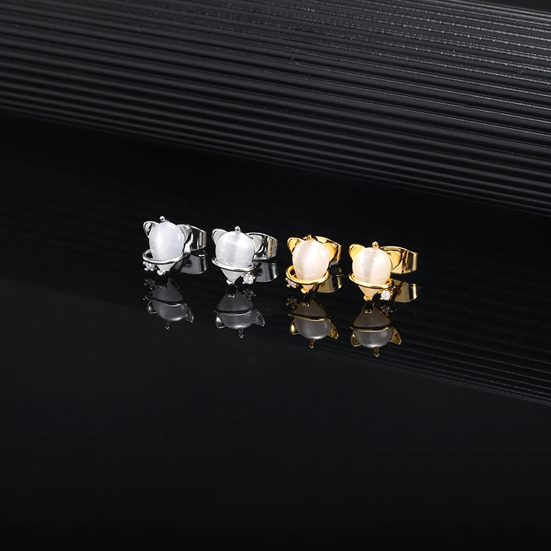 Fashion Stud Earrings Opal Women Classic Korean Cute Little Bear Retro Simple Animals Jewelry Earring Accessories | Украшения и
