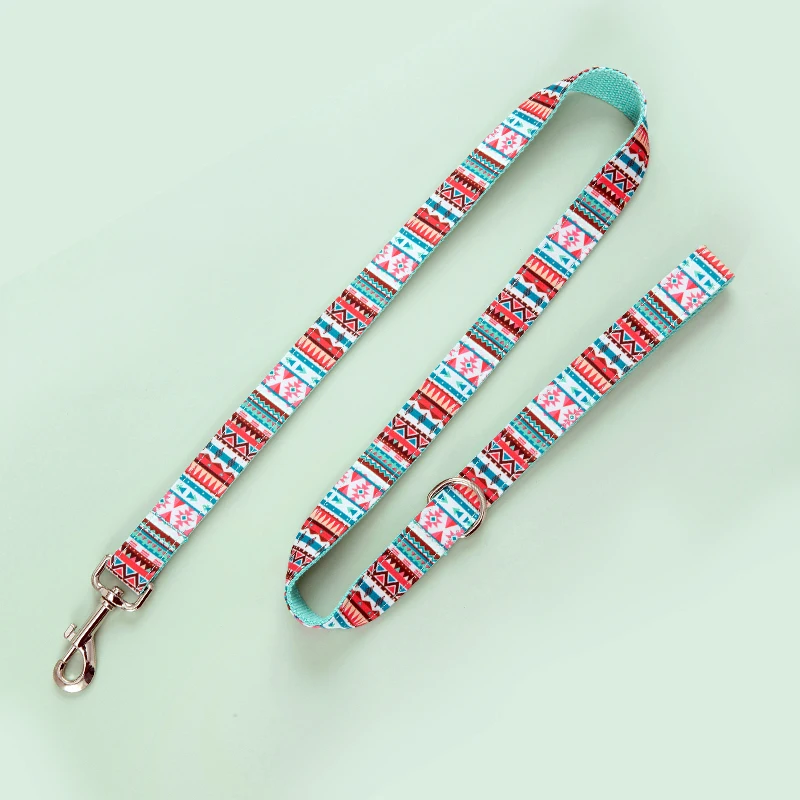 Ошейник и поводок для домашних животных в этническом стиле металлическая пряжка