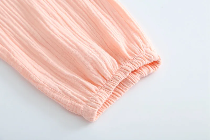 Парные марлевые брюки из крепа для сна женские и мужские Удобные Хлопковые Штаны