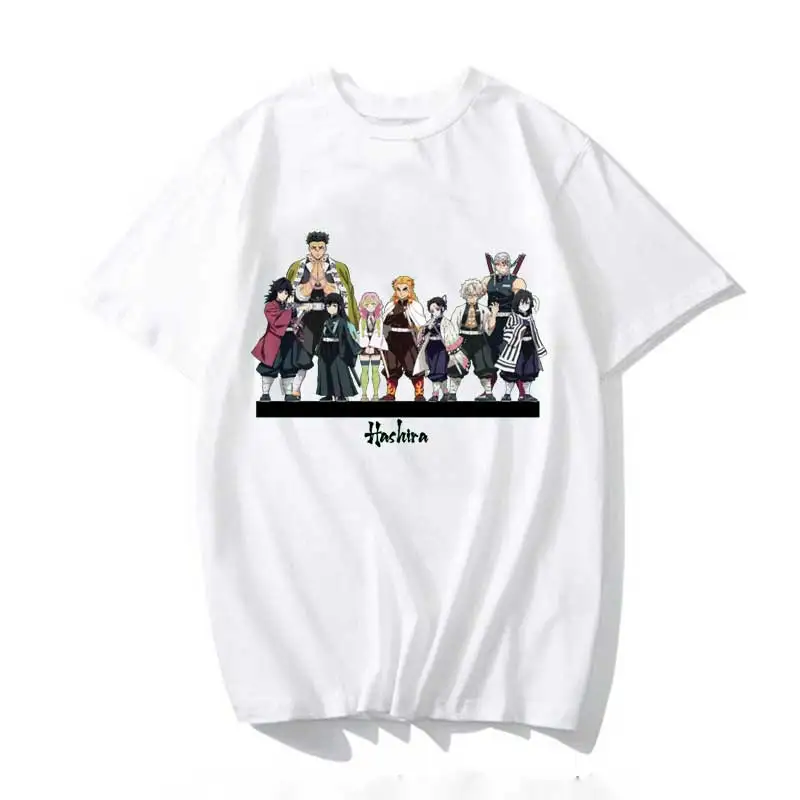 

Kimetsu No Yaiba Hashira T Shirt Men Kawaii Summer Tops Cartoon Karate Graphic Tees Fashion Tee Shirt Unisex Harajuku Shirt Male