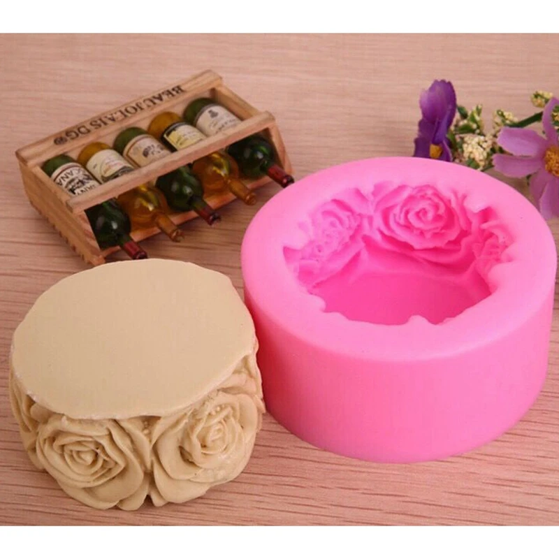 

1pc Rose Silicone Cake Mold Reusable Creative DIY Fondant Mold Baking Mold for Home Baking Cake Decoration Tool kitchen tools