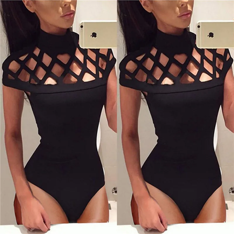 Женский цельный Монокини винтажный купальник боди женский черный купальный