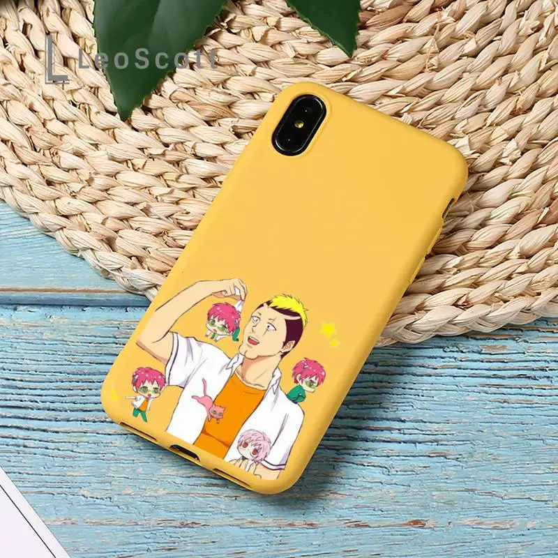 

Japanese anime the disastrous life of Phone Case Yellow Candy Color for iPhone 11 12 mini pro XS MAX 8 7 6 6S Plus X SE 2020 XR