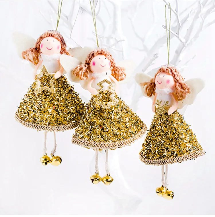 QIFU Christmas Angel Pendant Christmas Decor for Home Christmas Tree Ornaments Xmas Doll Gifts Cristmas Elf New Year