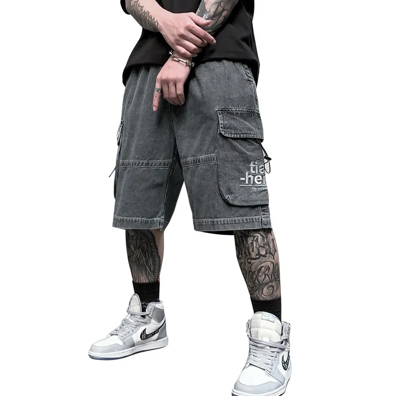 

Trendy brand five-point shorts men's summer new jeans youth overalls shorts pure cotton
