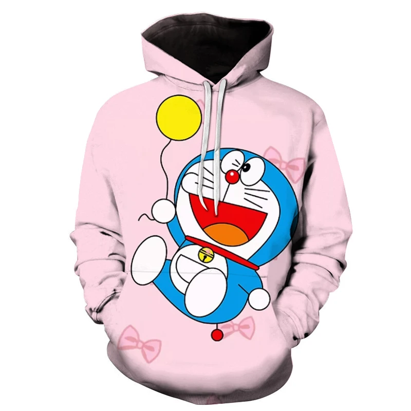 Новинка Harajuku аниме Doraemon Толстовка для мужчин женщин толстовки с принтом 3d