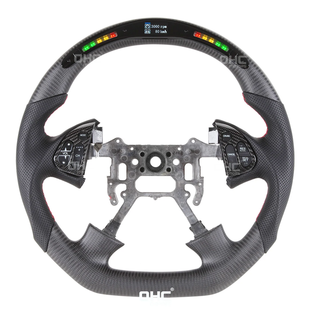 

Real Carbon Fiber LED Display Steering Wheel Compatible for Honda Acura
