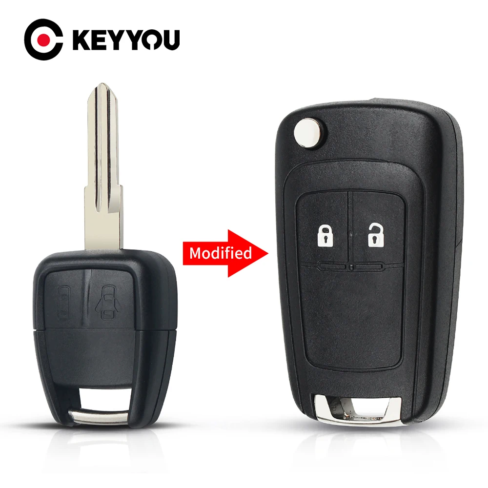 Модифицированный откидной Чехол KEYYOU для ключа без рисунка Chevrolet Cruze Aveo 2/3 кнопок