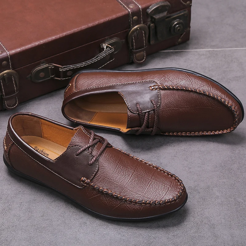 

Sports Casual Shoes Casual Male Shoe Black Shoes Mens Loafers Leisure Man Sapatos Men For Fashion Spring Breathable Leather