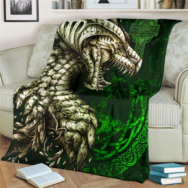 

Irland Celtic Dragon Claddagh Kreuz Flanell Decke 3D Print Wurf Decke für Erwachsene Wohnkultur Bettdecke Sofa Bettwäsche Quilts