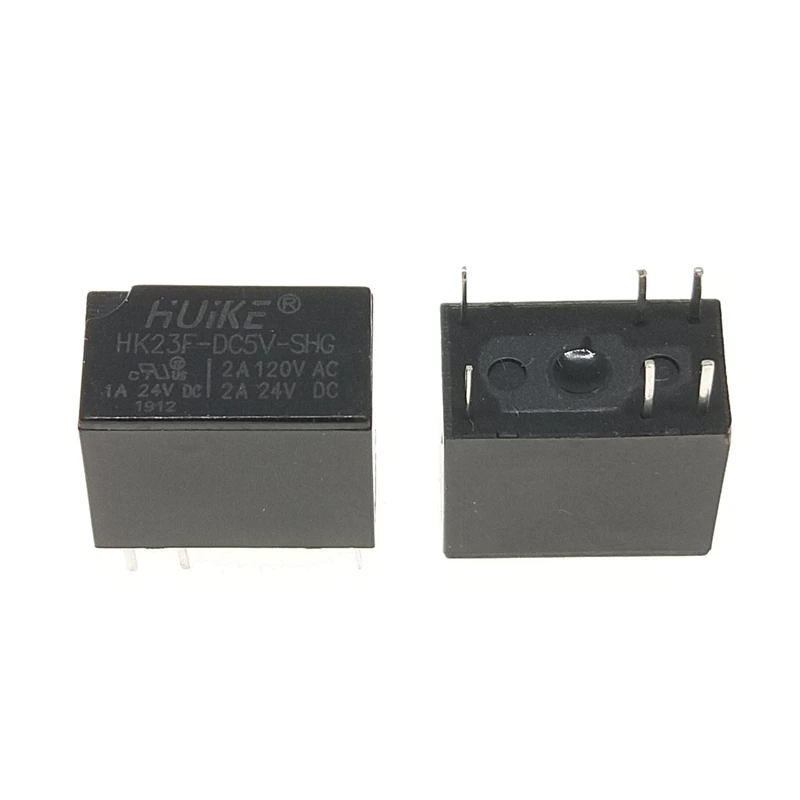 5 шт./лот HUIKE реле HK23F DC5V SHG DC12V DC24V вольт Мощность В 12 24 постоянного тока 2A 2 6 Pin 0