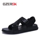 Мужские Пляжные шлепанцы OZERSK, римские сандалии, повседневная обувь на плоской подошве, летние тапочки, размеры 36-45, 2022