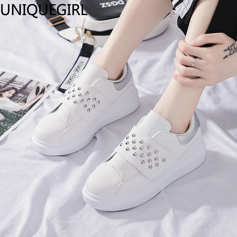 2019 модные маленькие белые туфли женские импортные товары однотонные