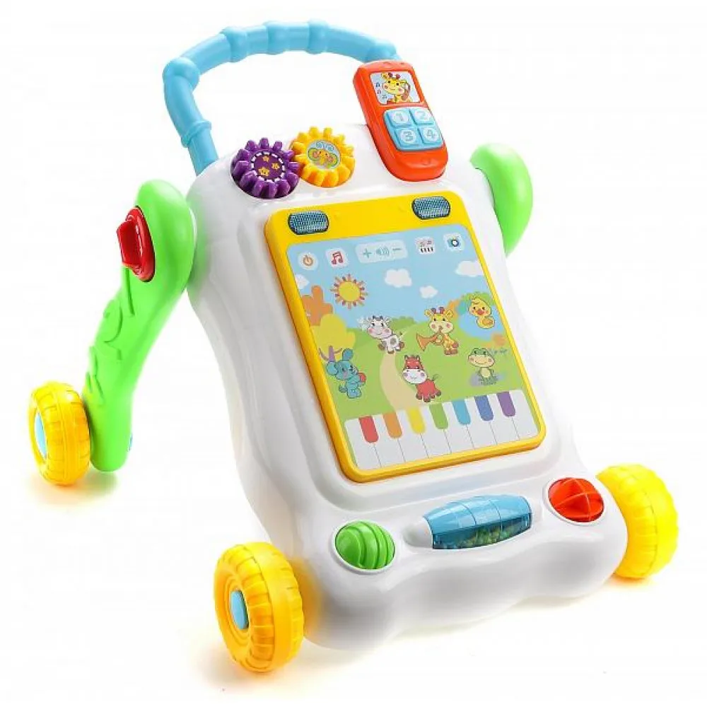 Игровой центр Жирафики Каталка-ходунок с развивающим планшетом и контролем