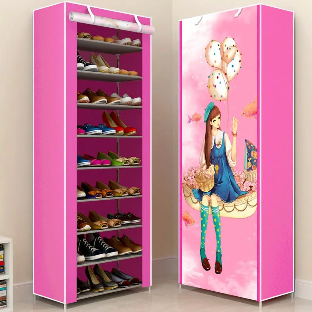 Шкаф для обуви из нетканого материала простой комбинированный складной