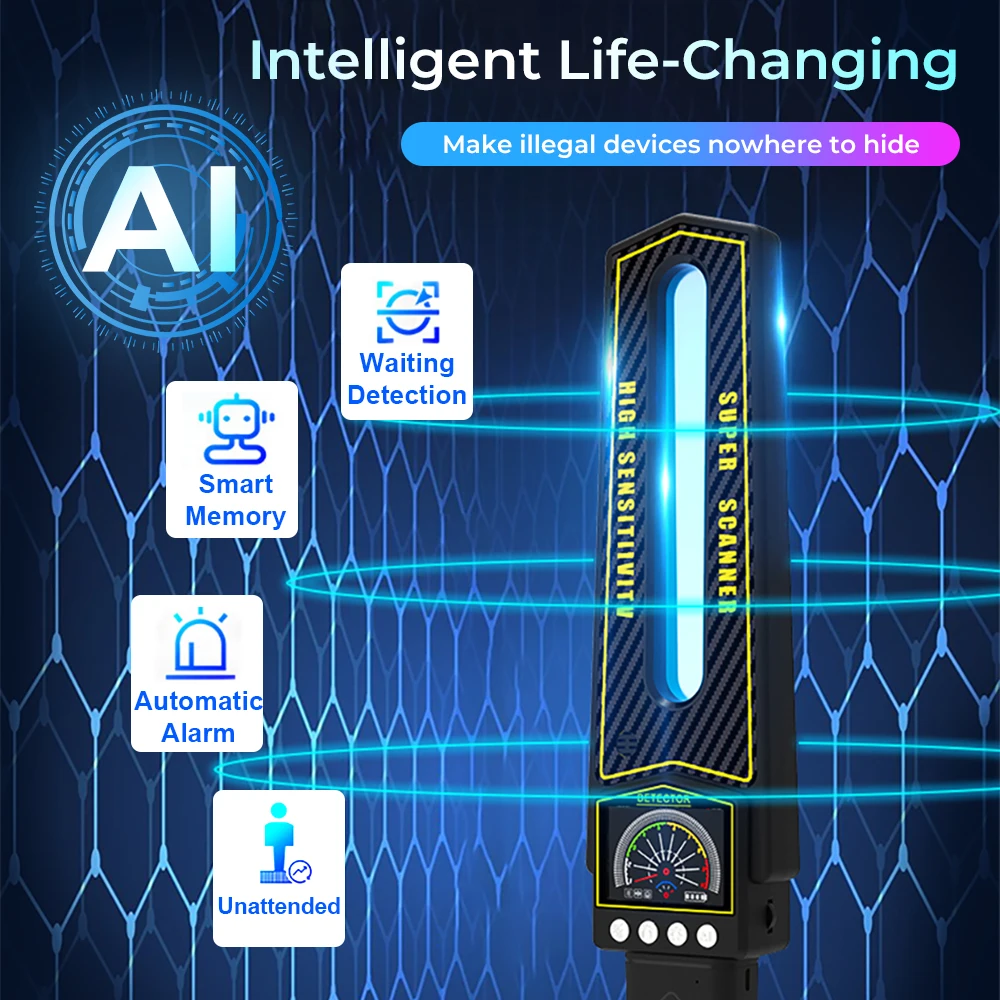 

Anti-candid Camera Handheld GPS Smart Detector AI Chip Detection Interference Wifi GSM Spy-cam Wireless Signal Mini Bug Finder