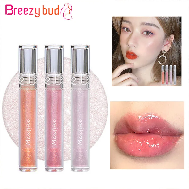 

Shiny Moisturizing Lipstick Long Lasting Nourish Lip Gloss Glitter Plump Lip Oil Reduce Lip Lines Lip Tint beauty for Girls