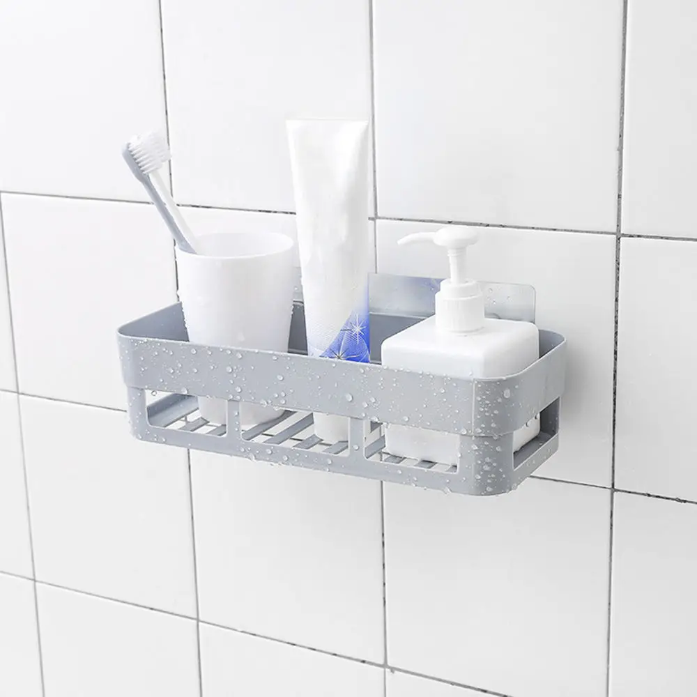 

New Self-Adhesive Shelf Punch-Free Kitchen Toilet Wall Hanging Storage Rack Household Bathroom Storage Organizer