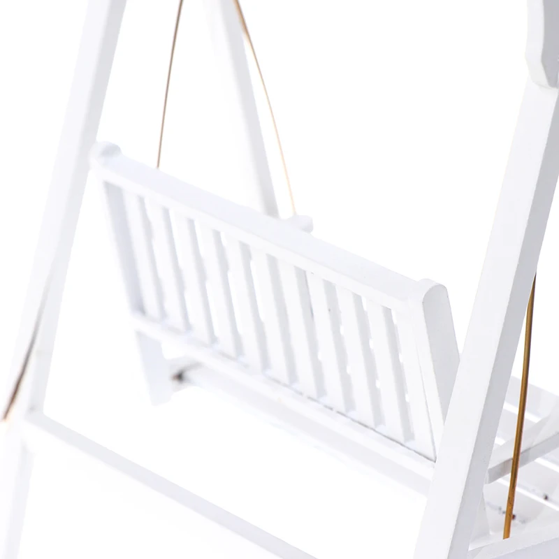 1:12 Dollhouse Miniature White Swing Garden Wood Furniture WG0042 | Игрушки и хобби