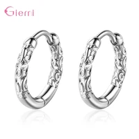 exaggerate small smooth circle hoop earrings brincos simple party round loop earrings 925 sterling silver jewelry women