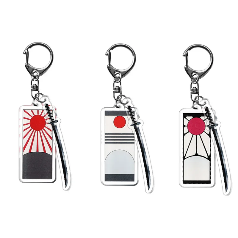 

Acrylic Pendant Keychain Japanese Anime Cartoon Demon Slayer Kimetsu No Yaiba Keyring Jewelry Fashion Cosplay Gift for Friends