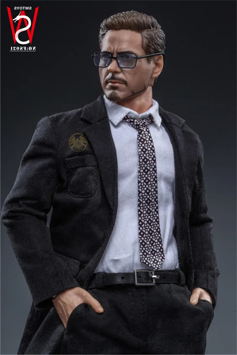 

In Stock Collectible 1/6 Scale FS021 Tony Stark Head Sculpt Clothes with Body Male Action Figure Model for Fans Holiday Gifts