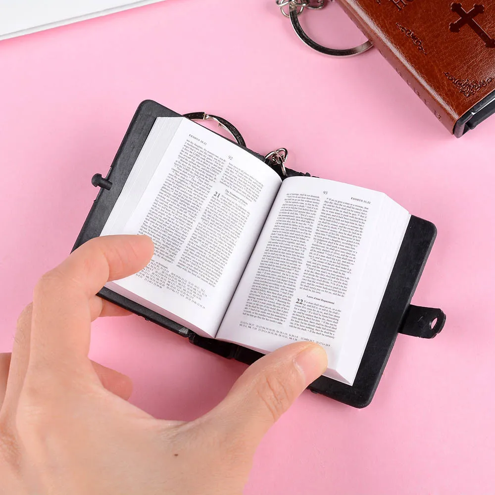 Брелок для ключей в виде священной Библии из натуральной кожи пу с надписью Can Read