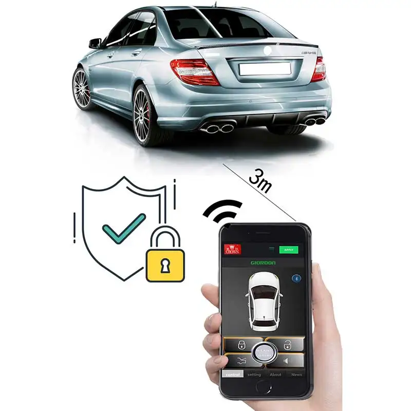 Умный ключ без ключа Центральный замок/система разблокировки с сигнализацией