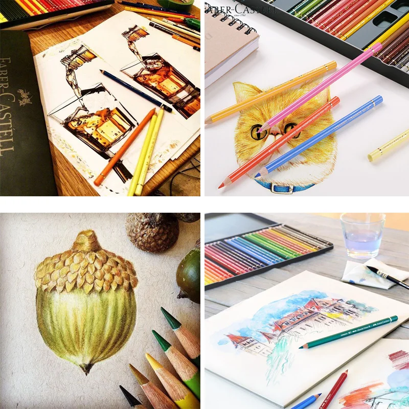 Цветной карандаш Faber Castell полихромовый из олова 12 24 36 60 120 качественные масляные