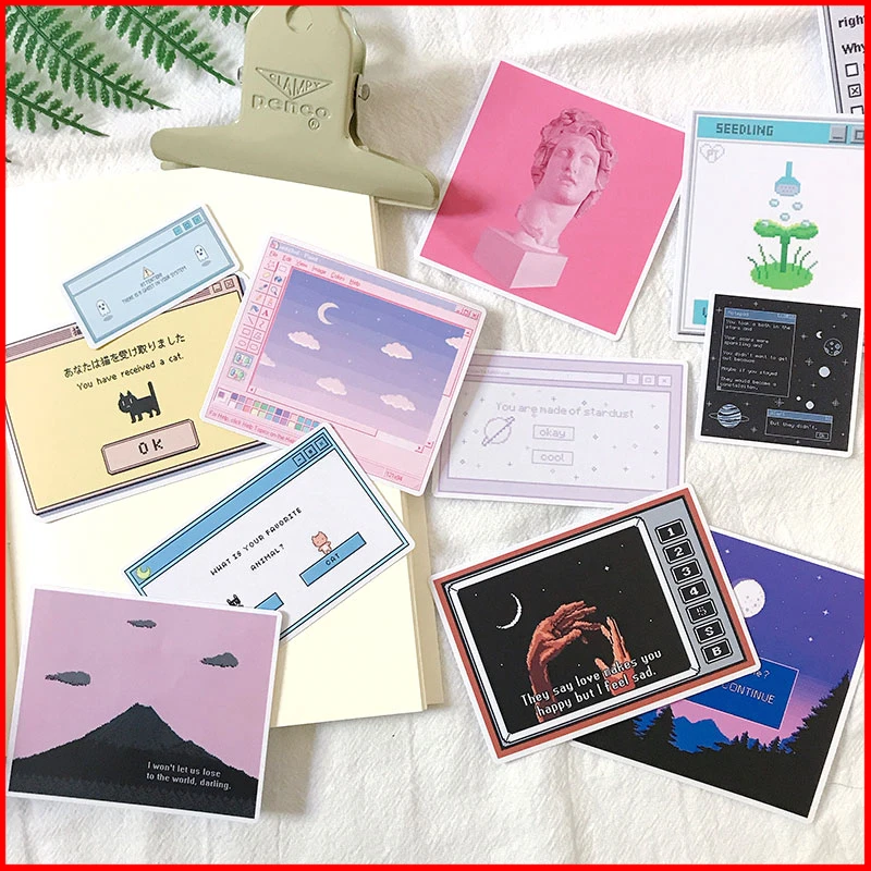 Виртуальное пространство винтажный персонализированный альбом для стикеров