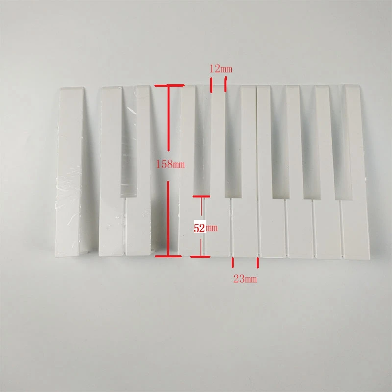 

52Pcs/Lot Piano Accessories White Piano Keytop Repair Parts for Piano(5.1mm)