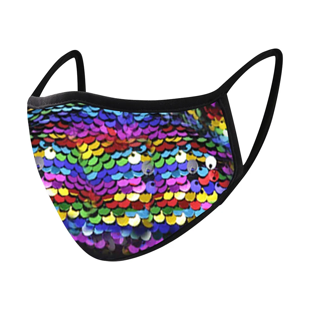 Рождественская Детская Солнцезащитная хлопковая Маска Для Лица с блестками