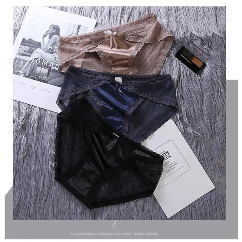 3 шт./лот модное хлопковое кружевное женское нижнее белье сексуальные трусики