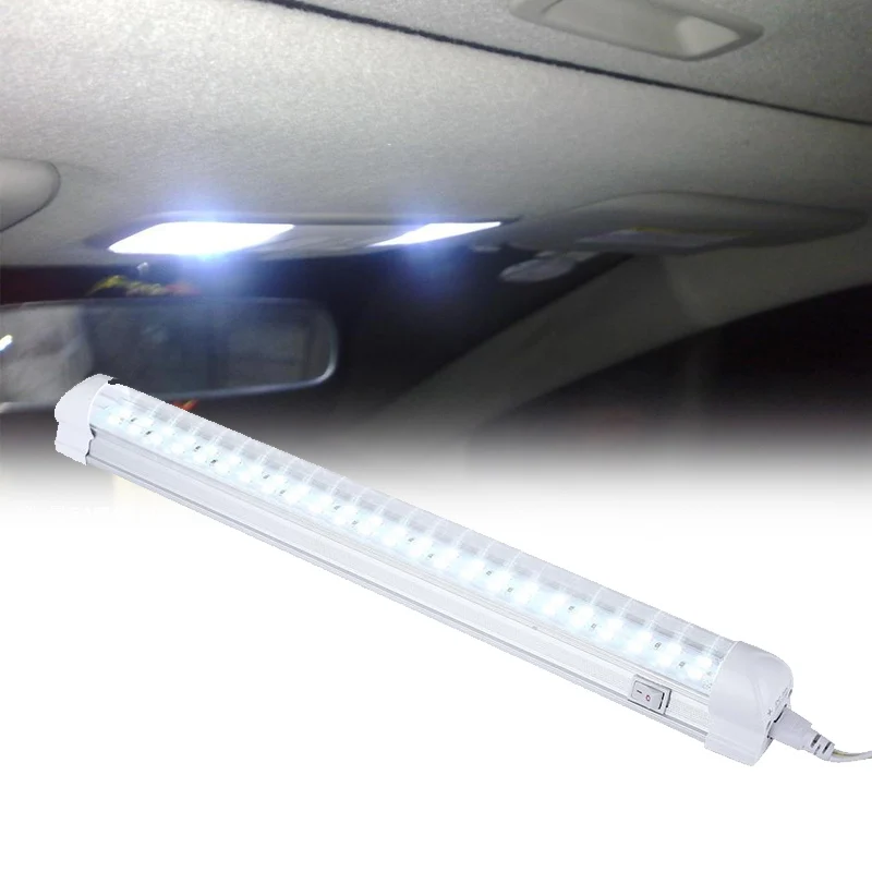 

12V/24V 6000k 24 LED Truck Vehicle Conversion Lights Cab Lighting Work Light Bar White Large Interior Lights