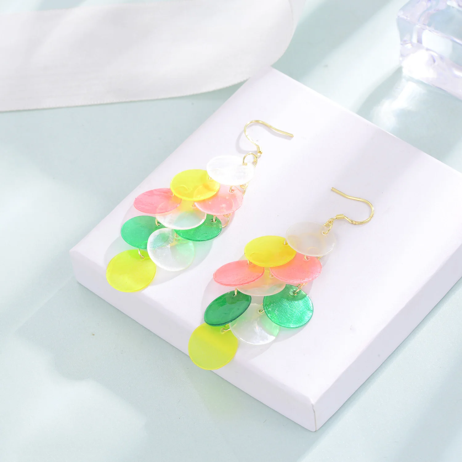 Новый Медь Newful круглые серьги для женщин длинные Подвесные модные вечерние