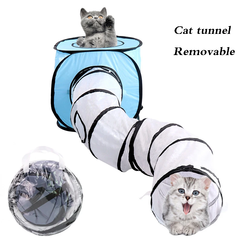 

3 Holes Cap New Tent S-type Cat Tunnel Cat Toy Collapsible Cat Tunnel Pet Supplies Indoor Outdoor Pet Toys Wholesale