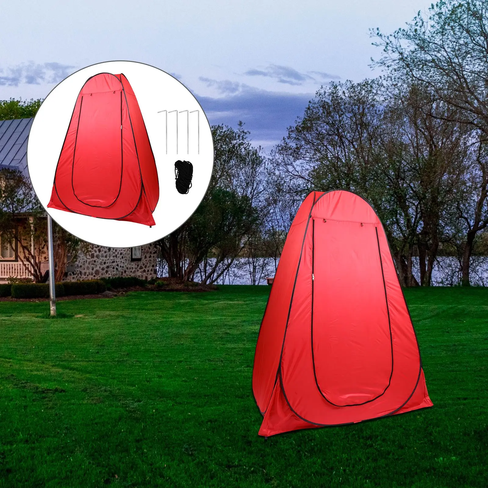 

1Pc Camping Tent Outdoor Automatic Changing Clothes Tent Movable Toilet Tent