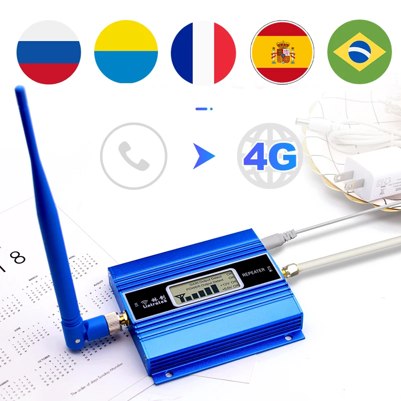 Lintratek GSM 2G 3G 4G усилитель сигнала 900 1800 2100Mhz мобильный телефон - Цена: 3704.88