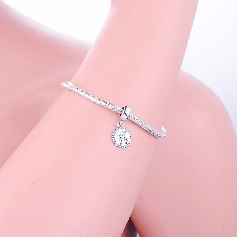 Серебряные бусы для девочек с переплетением рук музыки танцев оригинальные