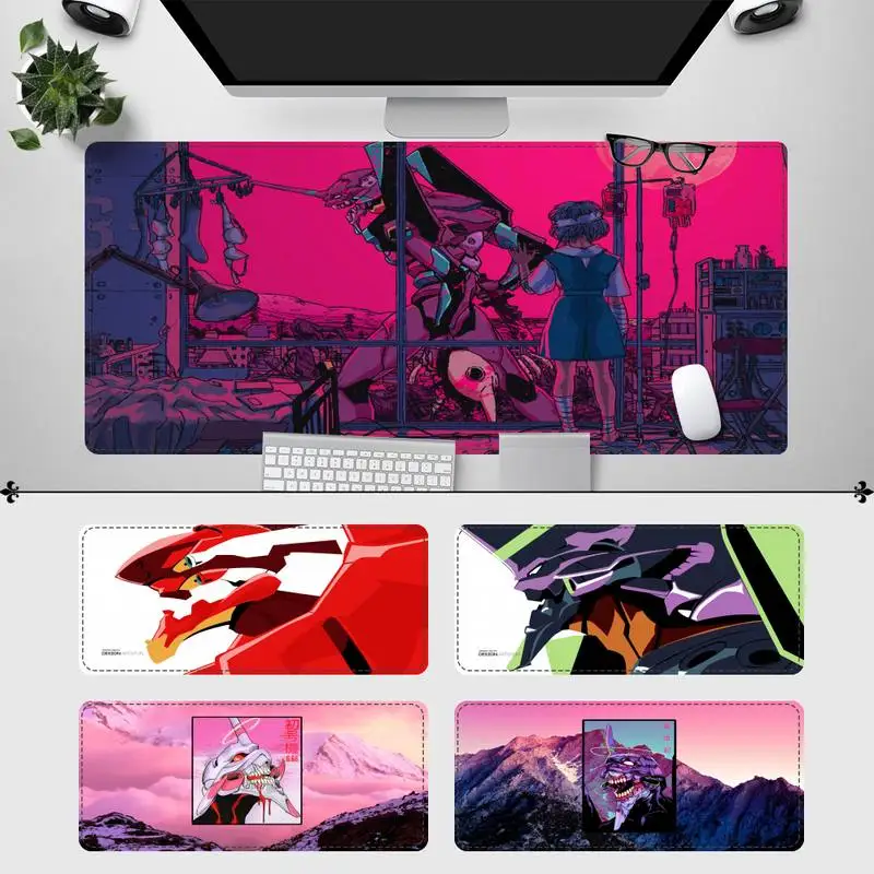

Trendy Evangelion Logo Gaming Mouse Pad Gamer Keyboard Maus Pad Desk Mouse Mat Game Accessories for overwatch/cs go/LOL